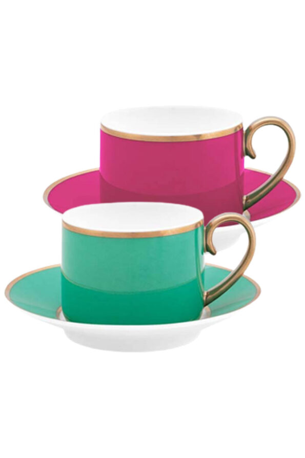 pip studio chique turk kahvesi fincani pembe yesil 2 adet