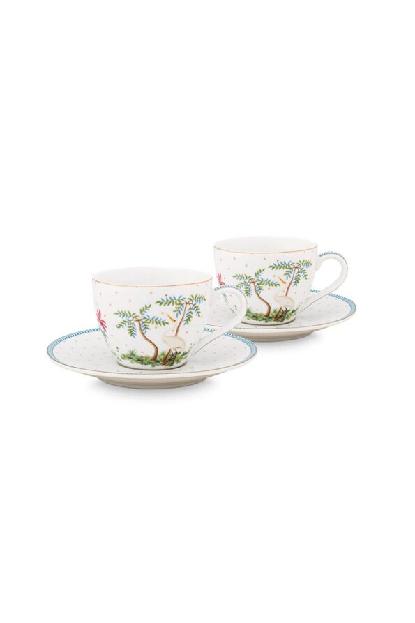 pip studio jolie dots gold turk kahvesi fincani beyaz