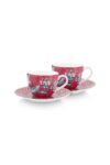 Pip Studio Flower Festival 120ml Türk Kahvesi Fincanı Pembe (2 ADET)