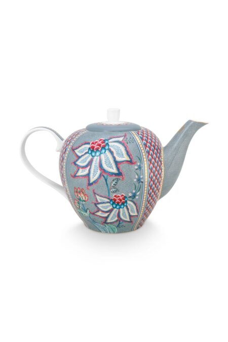 Pip Studio Flower Festival 1600ml Demlik Mavi