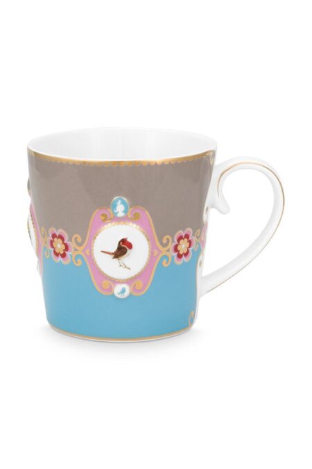 Pip Studio Love Birds 250ml Kupa Medium Mug Mavi Haki Madalyon