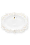 Pip Studio Royal Winter White 40cm Tabak Servis Tabağı Beyaz 40x28,5cm