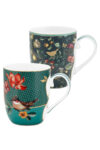 Pip Studio Winter Wonderland 145ml Kupa Small Mug Kuş Overall Yeşil (2 ADET)