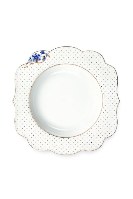 Pip Studio Royal White 23,5cm Çukur Tabak Beyaz Gold 1 Adet