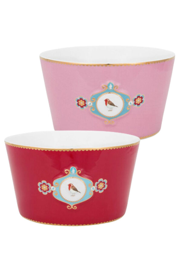 pip love birds 15cm kase kirmizi pembe 2 adet