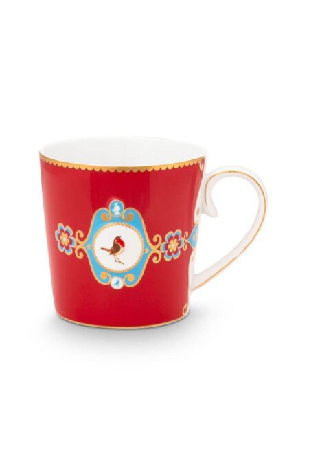 Pip Studio Love Birds 250ml Kupa Medium Mug Kırmızı Madalyon 1 ADET