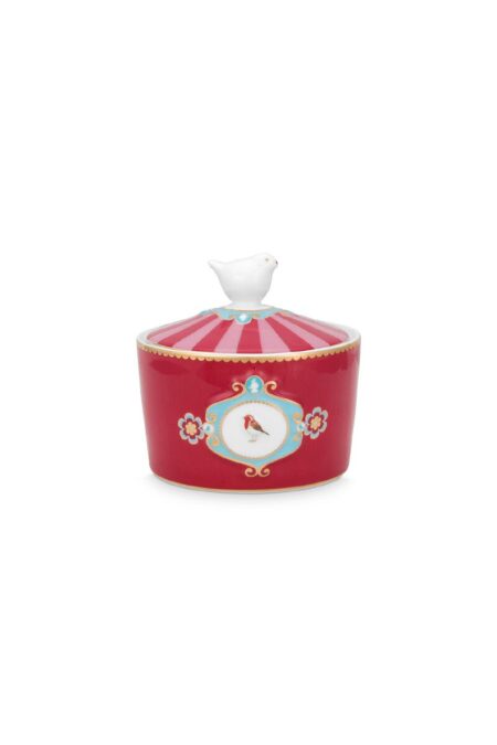 Pip Studio Love Birds Şekerlik 300ml Kırmızı Pembe