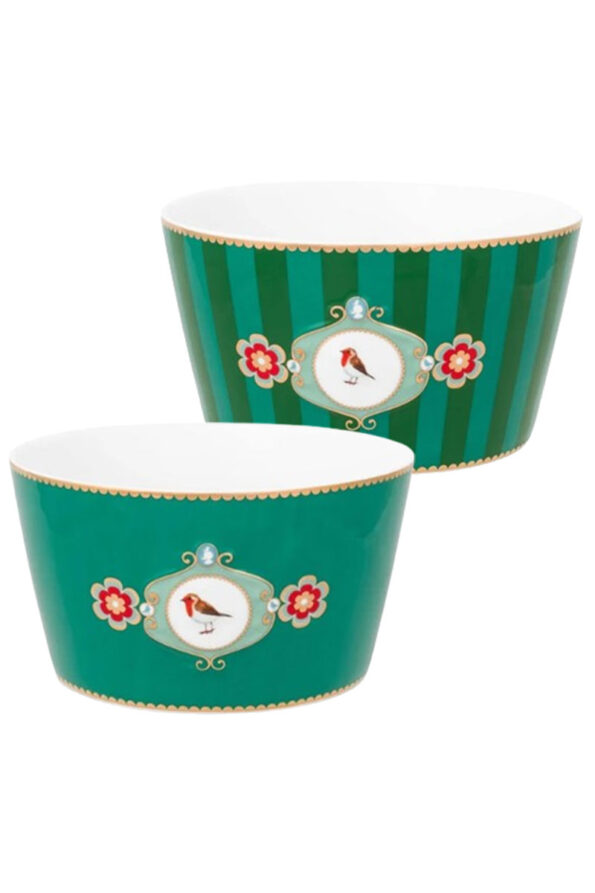 pip love birds 15cm kase yesil cizgili duz 2 adet