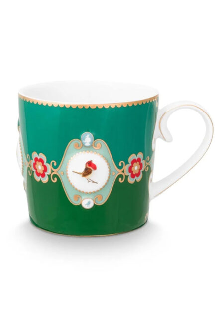 Pip Studio Love Birds 250ml Kupa Medium Mug Zümrüt Yeşil Madalyon 1 ADET