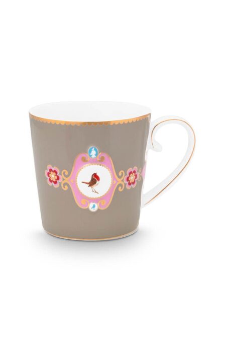 Pip Studio Love Birds 250ml Kupa Medium Mug Haki Madalyon