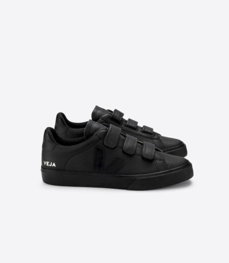 Veja Recife Logo Chromefree Unisex Deri Sneaker Siyah