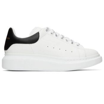 Alexander McQueen Oversized Sneakers (Beyaz Siyah) Kadın Deri Ayakkabı