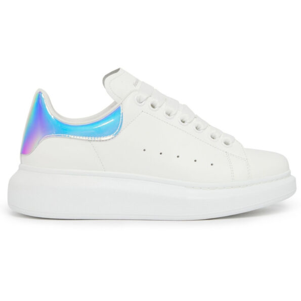 Alexander McQueen Oversized Sneakers Beyaz Sok Pembe Hologram Kadin Ayakkabi