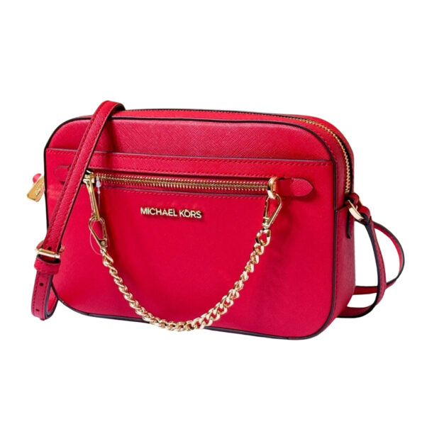 Michael Kors Jet Set Capraz Uzun Askili Kadin Omuz Cantasi Kirmizi 8