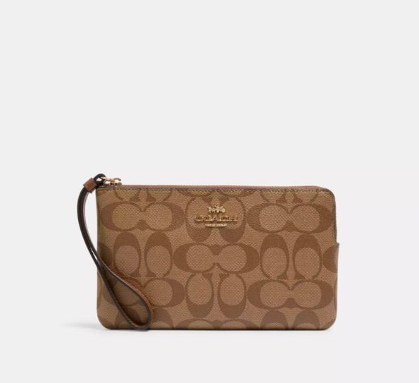 coach large cuzdan gold kahve 1