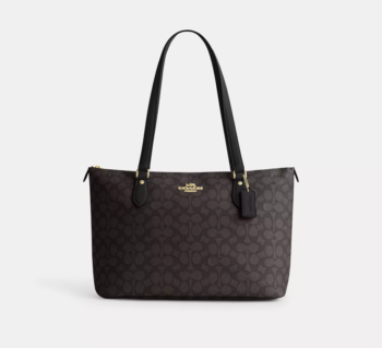 COACH Gallery Tote Bag Kadın Kol Çantası Kanvas Ceviz Kahverengi Coach Baskılı