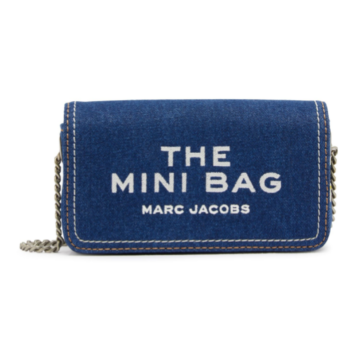 MARC JACOBS The Mini Bag Kadın Kol Çantası Uzun Askılı Lacivert Denim