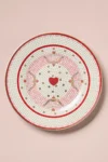Anthropologie Bistro 20cm Pasta Tabağı Valentine's Edition Kırmızı Pembe