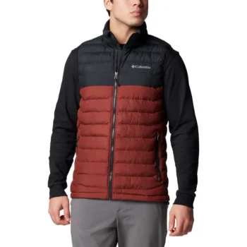 Columbia Powder Lite II Erkek Yelek Omni Heat Kuştüyü Siyah Bordo
