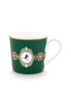 Pip Studio Love Birds 250ml Kupa Medium Mug Koyu Yeşil Madalyon Düz