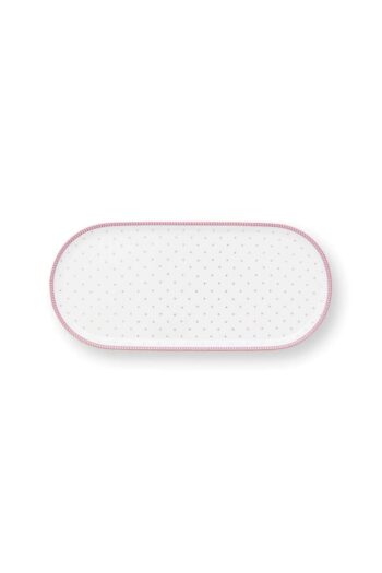 Pip Studio Jolie Dots Gold 25cm Tabak Servis Tabağı Tepsi Pembe