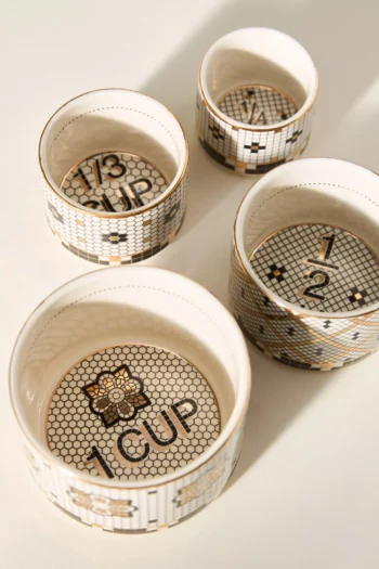 Anthropologie Bistro 4lü Ölçü Kabı Seramik 4 ürün set
