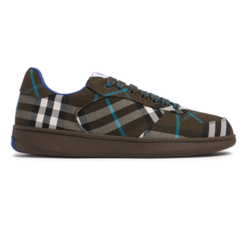 Burberry Erkek Sneaker Check Terrace Yeşil Mavi Detaylı