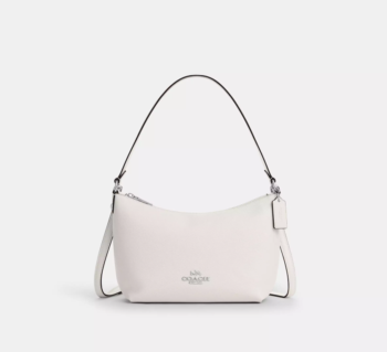 COACH Omuz Çantası Crossbody Kadın Çantası Kanvas Beyaz Uzun Askılı