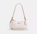 COACH Teri Kadın Omuz Çantası Kanvas Beyaz Crossbody Zincir Askılı