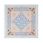 Burberry Monogram Eşarp İpek 90 x 90cm Kare Mavi Haki