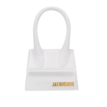 JACQUEMUS Le Chiquito Mini Kadın Deri Çanta Uzun Askılı Beyaz