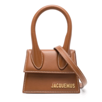 JACQUEMUS Le Chiquito Mini Kadın Deri Çanta Uzun Askılı Kahverengi Braun